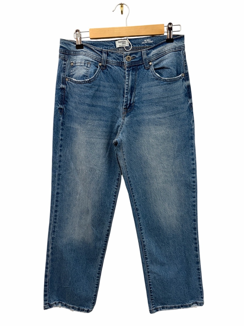 Kensie Jeans The Mila High Rise Straight Leg Blue Denim Size 8/29 Capsule
